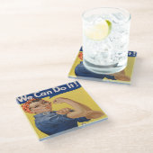 Rosie the Riveter Glasuntersetzer (Schrägansicht)