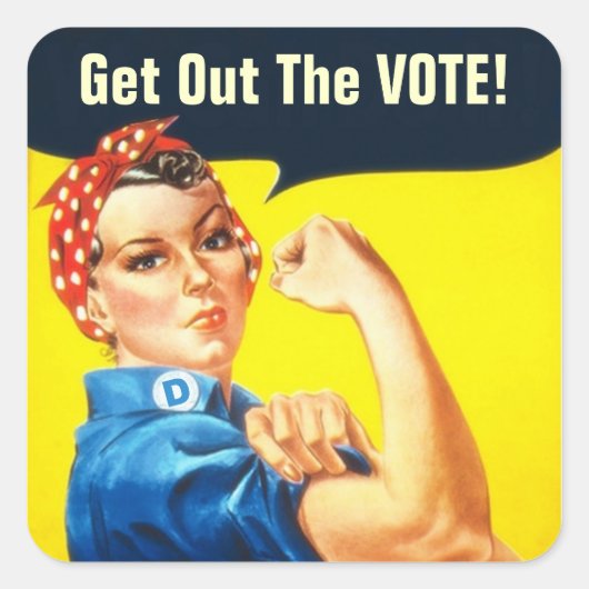 Rosie the Riveter GOTV Aufkleber (Vorderseite)