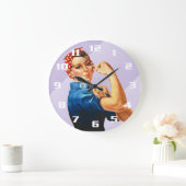 Rosie the Riveter Große Wanduhr (Zuhause)
