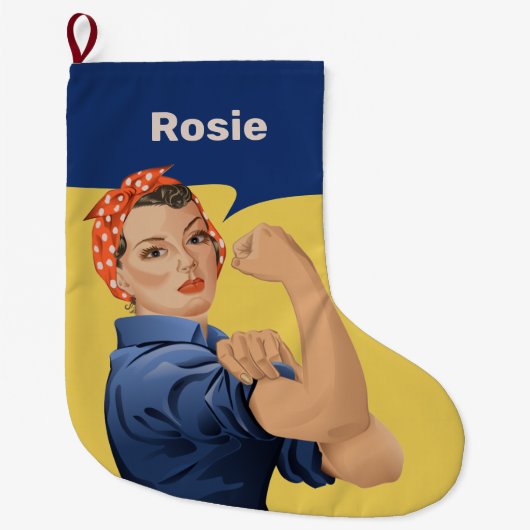 Rosie the Riveter Großer Weihnachtsstrumpf (Vorderseite)