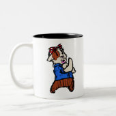 Rosie the Riveter Guinea Pig Zweifarbige Tasse (Links)