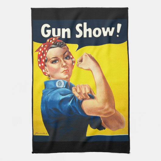 Rosie The Riveter: Gun Show! Küchentuch (Vertikal)