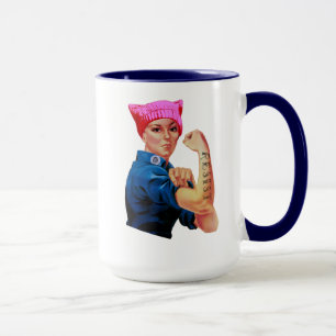 Rosie the Riveter hält Trump zurück Tasse