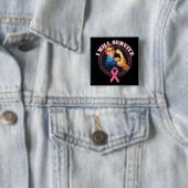 Rosie the Riveter I will Breastkrebs überleben Button (Beispiel)