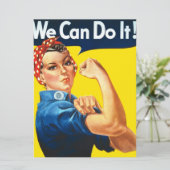 Rosie the Riveter (Iconic Artwork) (Wir können es  Karte (Stehend Vorderseite)