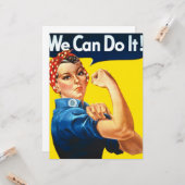 Rosie the Riveter (Iconic Artwork) (Wir können es  Karte (Vorderseite/Rückseite Beispiel)