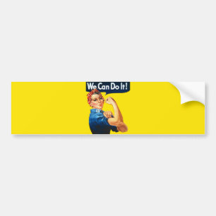Rosie the Riveter (Ikonisches Poster) (Wir können Autoaufkleber