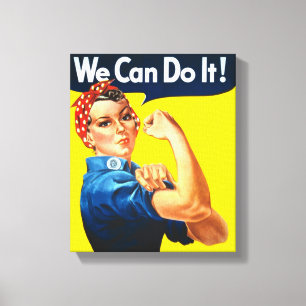 Rosie the Riveter (Ikonisches Poster) (Wir können Leinwanddruck