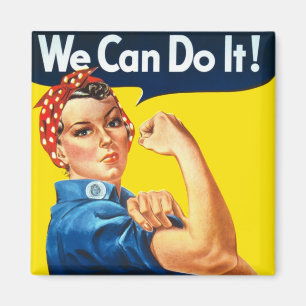 Rosie the Riveter (Ikonisches Poster) (Wir können  Magnet