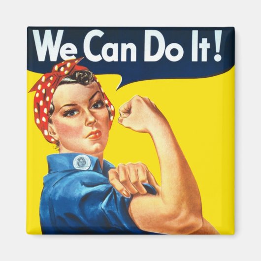 Rosie the Riveter (Ikonisches Poster) (Wir können Magnet (Vorne)