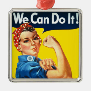 Rosie the Riveter (Ikonisches Poster) (Wir können Ornament Aus Metall