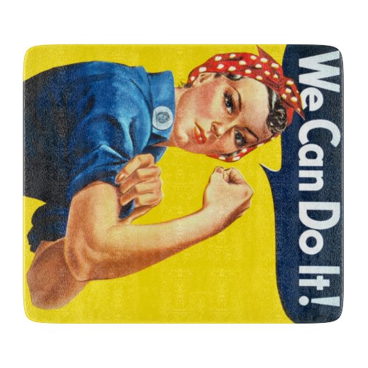 Rosie the Riveter (Ikonisches Poster) (Wir können  Schneidebrett (Vorderseite)