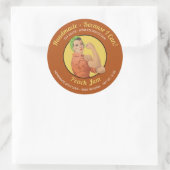 Rosie the Riveter Jar Lid Label Runder Aufkleber (Tasche)