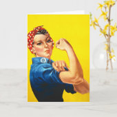 Rosie The Riveter Karte (Gelbe Blume)
