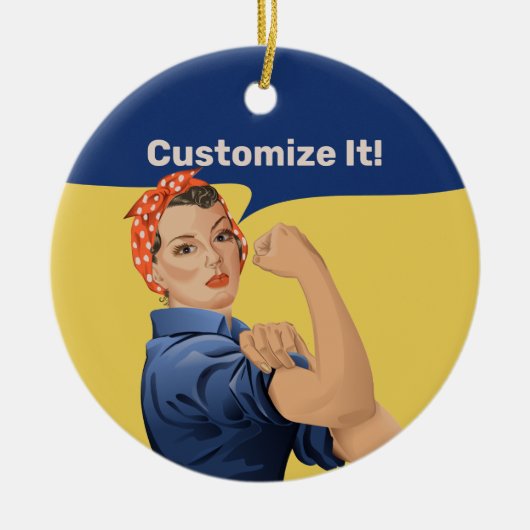 Rosie the Riveter Keramik Ornament (Vorne)