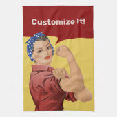 Rosie the Riveter Kitchtuch Geschirrtuch (Vertikal)