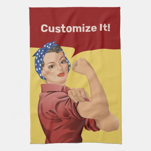 Rosie the Riveter Kitchtuch Geschirrtuch (Vertikal)