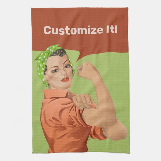 Rosie the Riveter Kitchtuch Geschirrtuch (Vertikal)