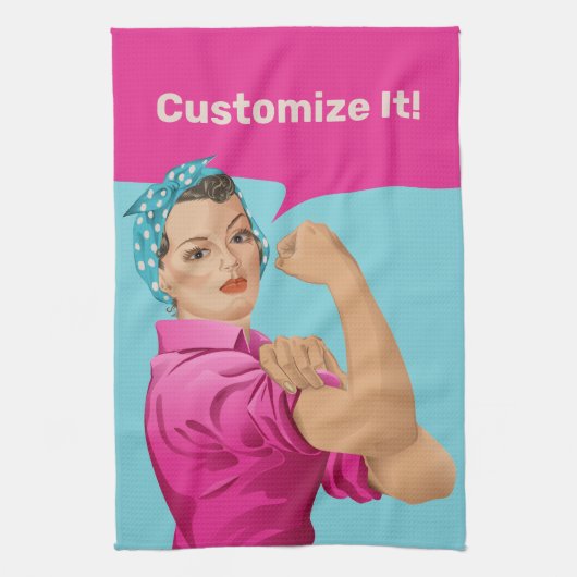 Rosie the Riveter Kitchtuch Geschirrtuch (Vertikal)