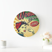 Rosie The Riveter Large Clock Große Wanduhr (Zuhause)