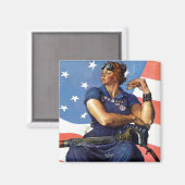 Rosie the Riveter Magnet (Vorderseite/Rückseite)