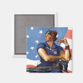 "Rosie the Riveter" Magnet (Vorderseite/Rückseite)