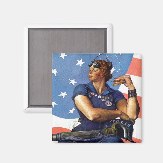 "Rosie the Riveter" Magnet (Vorderseite/Rückseite)