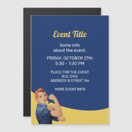 Rosie the Riveter Magnetic Einladung