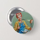 Rosie the Riveter Makes Toasted Cheese Button (Vorne & Hinten)