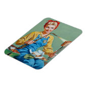 Rosie the Riveter Makes Toasted Cheese Magnet (Linke Seite)