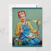 Rosie the Riveter Makes Toasted Cheese Postkarte (Vorne/Hinten)