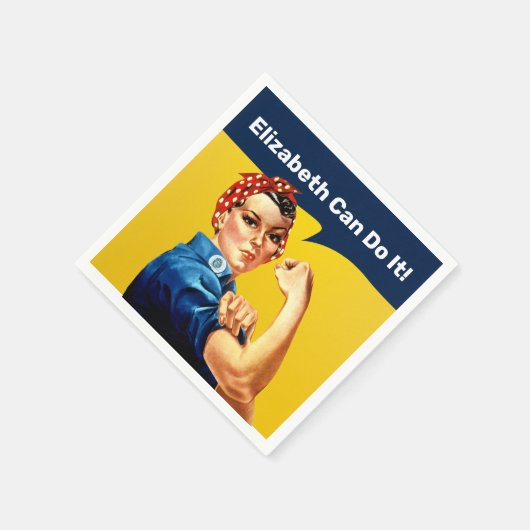 Rosie the Riveter | Napkin | Personalisieren Serviette (Ecke)