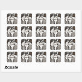 Rosie the Riveter Pals Quadratischer Aufkleber (Blatt)