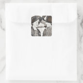Rosie the Riveter Pals Quadratischer Aufkleber (Tasche)