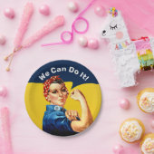 Rosie the Riveter | Papierplatte | Benutzerdefinie Pappteller (Party)