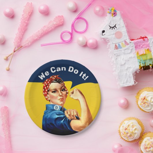 Rosie the Riveter | Papierplatte | Benutzerdefinie Pappteller (Party)