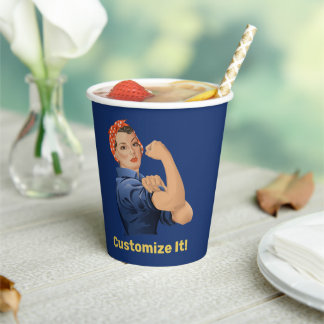 Rosie the Riveter Pappbecher