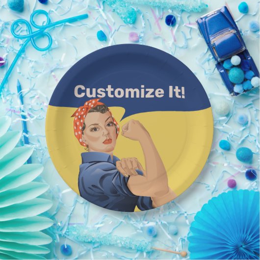 Rosie the Riveter Pappteller (Party)