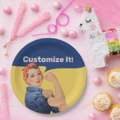 Rosie the Riveter Pappteller (Party)