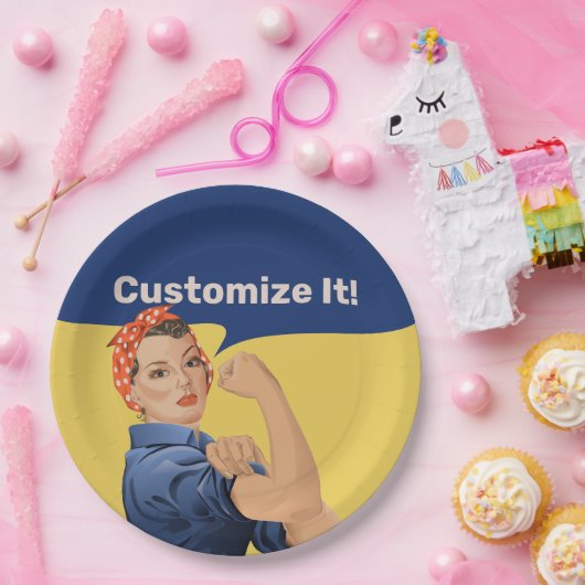 Rosie the Riveter Pappteller (Party)