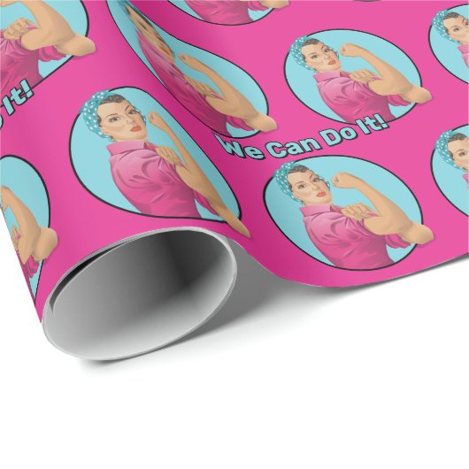 Rosie the Riveter Pattern Geschenkpapier (Rolleneckpunkt)