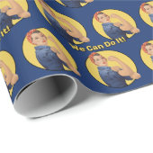 Rosie the Riveter Pattern Geschenkpapier (Rolleneckpunkt)