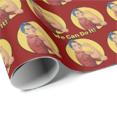 Rosie the Riveter Pattern Geschenkpapier (Rolleneckpunkt)