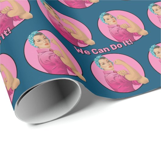 Rosie the Riveter Pattern Geschenkpapier (Rolleneckpunkt)