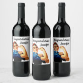 Rosie the Riveter Personalize Weinetikett (Flaschen)