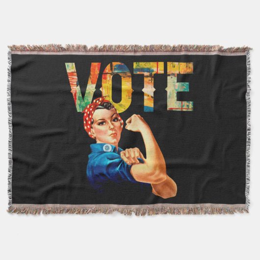 Rosie the Riveter Political Poster Wahl Decke (Vorderseite)