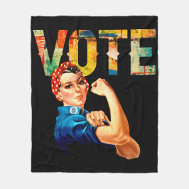 Rosie the Riveter Political Poster Wahl Fleecedecke