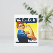 Rosie the Riveter Postcard Postkarte (Stehend Vorderseite)