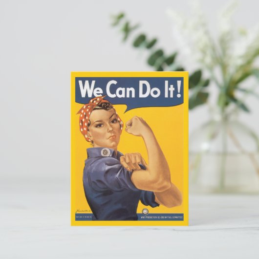 Rosie The Riveter Postcard Postkarte (Stehend Vorderseite)