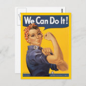 Rosie The Riveter Postcard Postkarte (Vorne/Hinten)